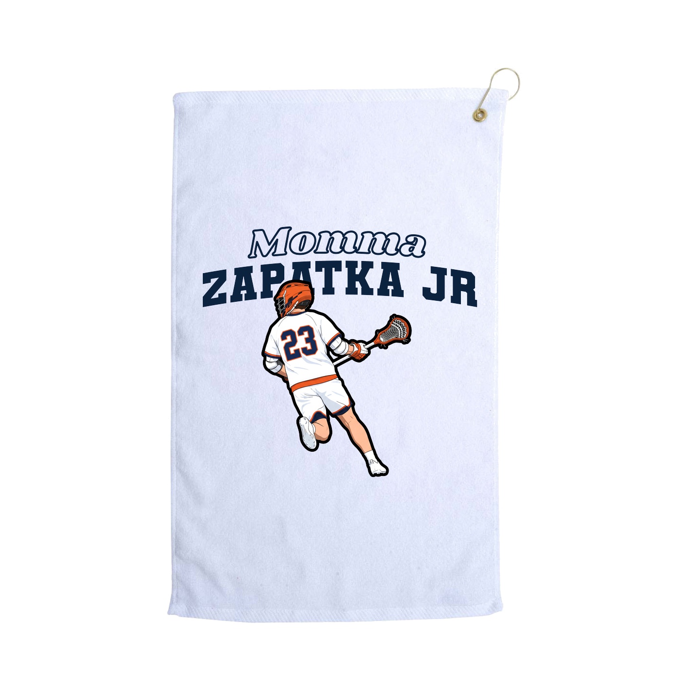 Golf Towel — Mothers Day Block in White