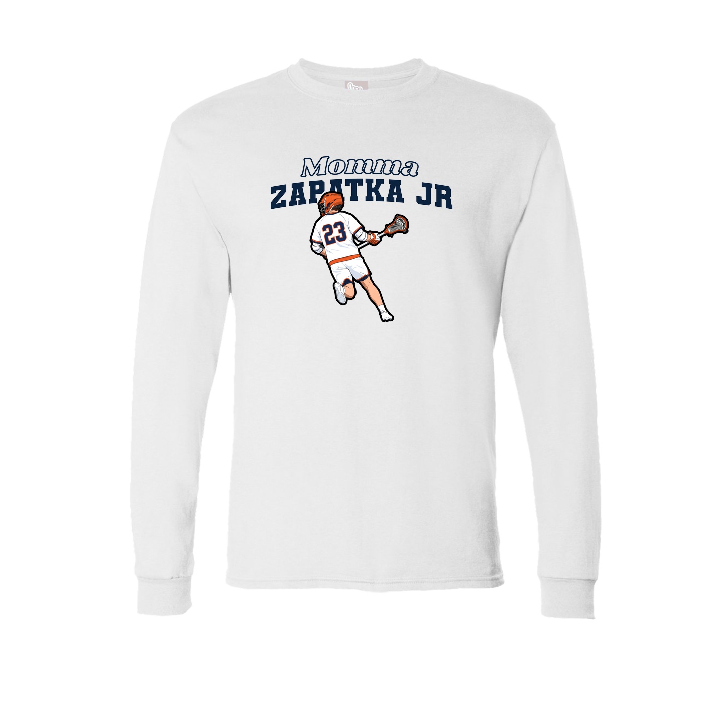 Long Sleeve Tee — Mothers Day Block in White