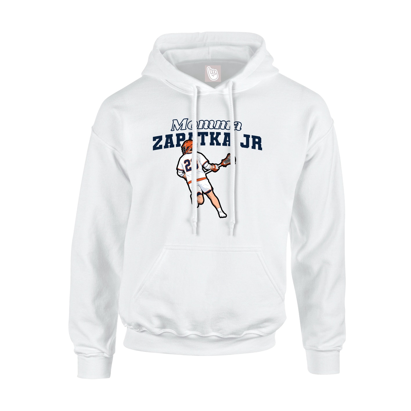 Youth Hoodie — Mothers Day Block in White