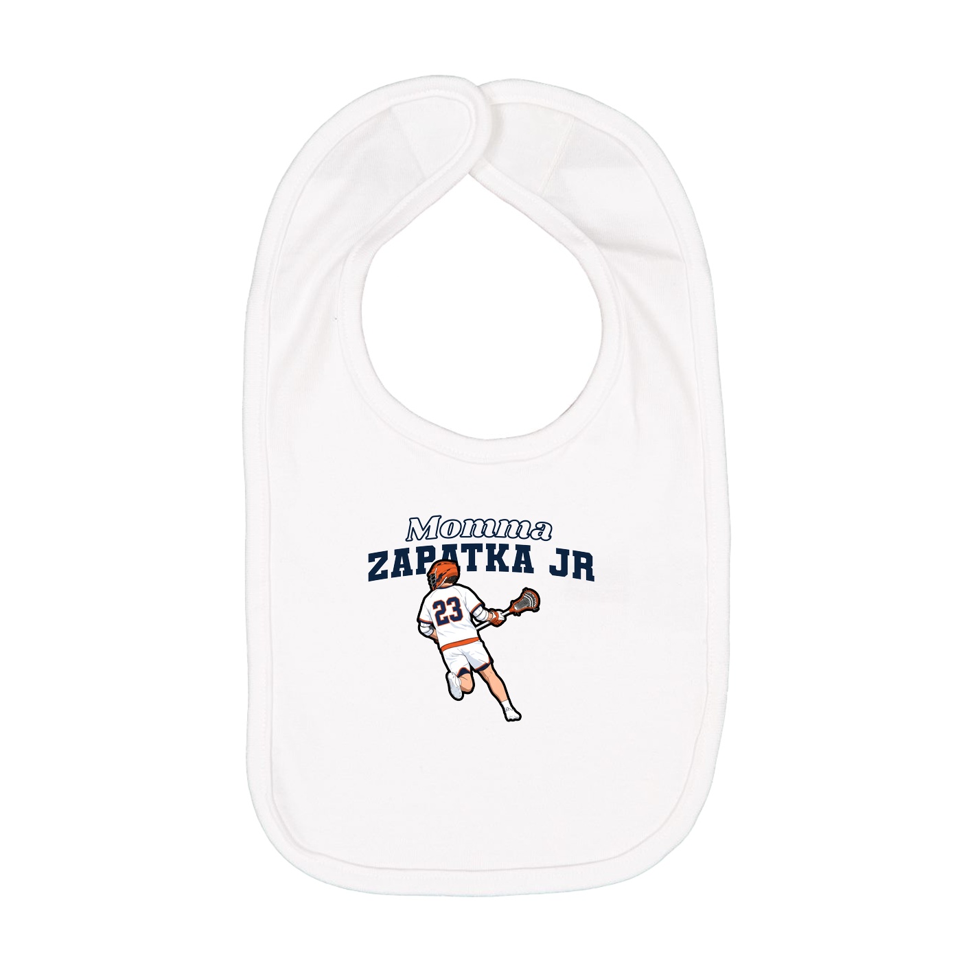 Infant Bib — Mothers Day Block in White
