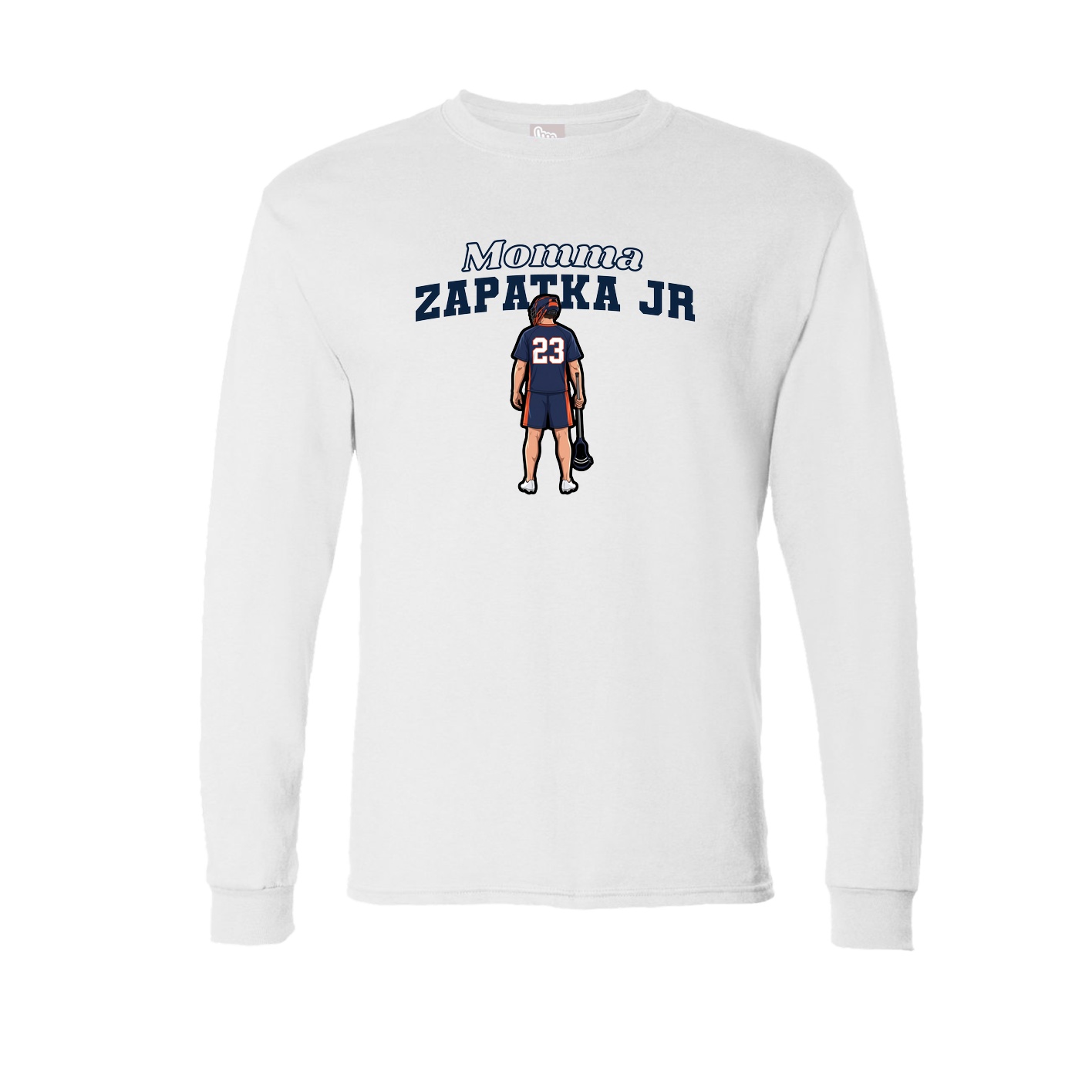 Long Sleeve Tee — Mothers Day Block in White