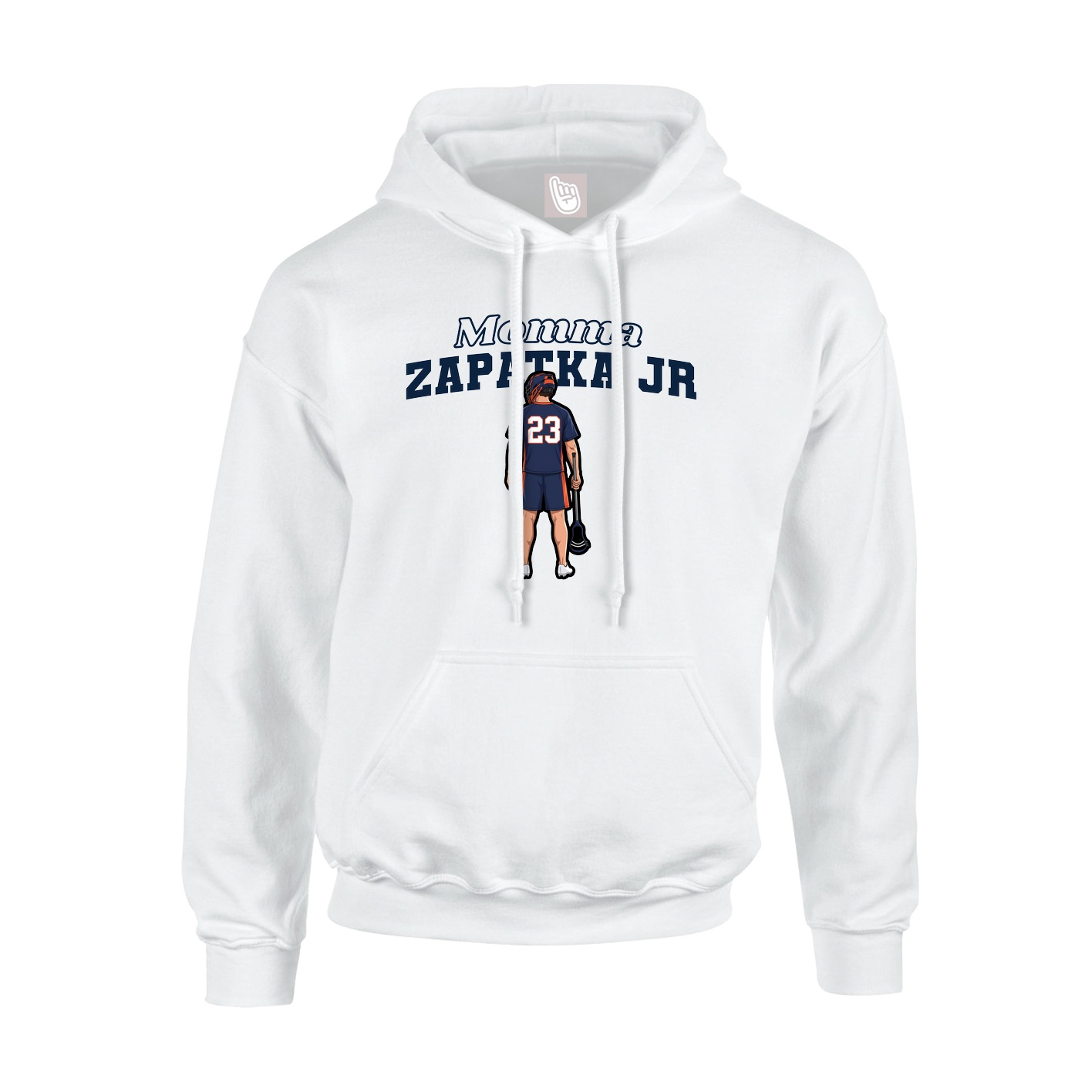 Youth Hoodie — Mothers Day Block in White