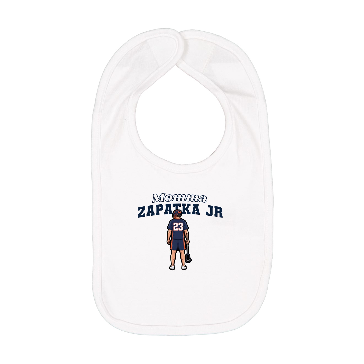 Infant Bib — Mothers Day Block in White