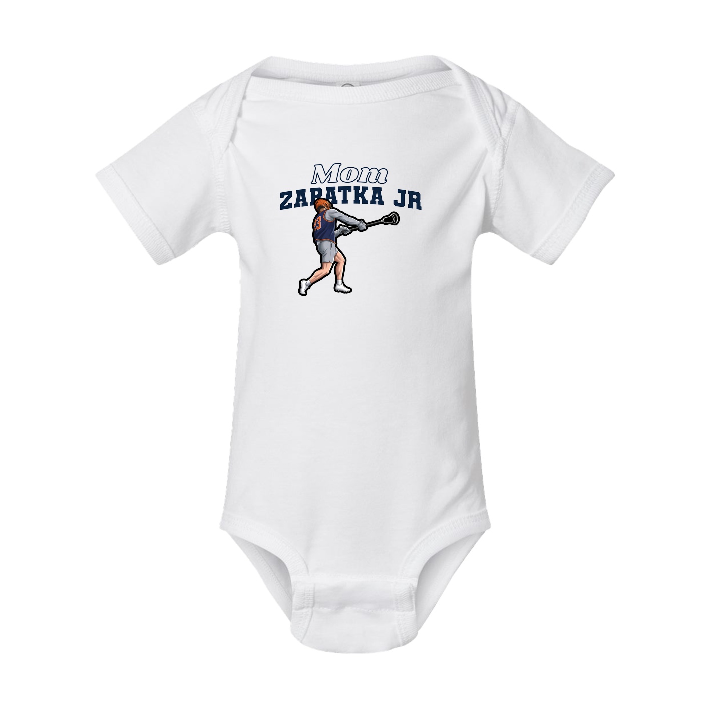 Baby Onesie — Mothers Day Block in White