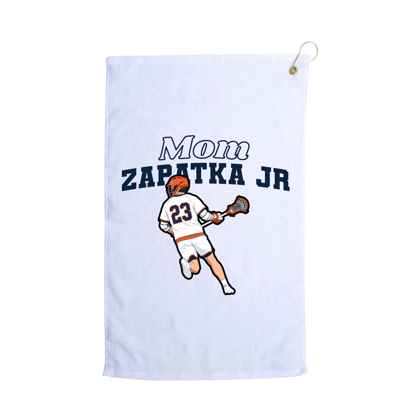 Golf Towel — Mothers Day Block in White