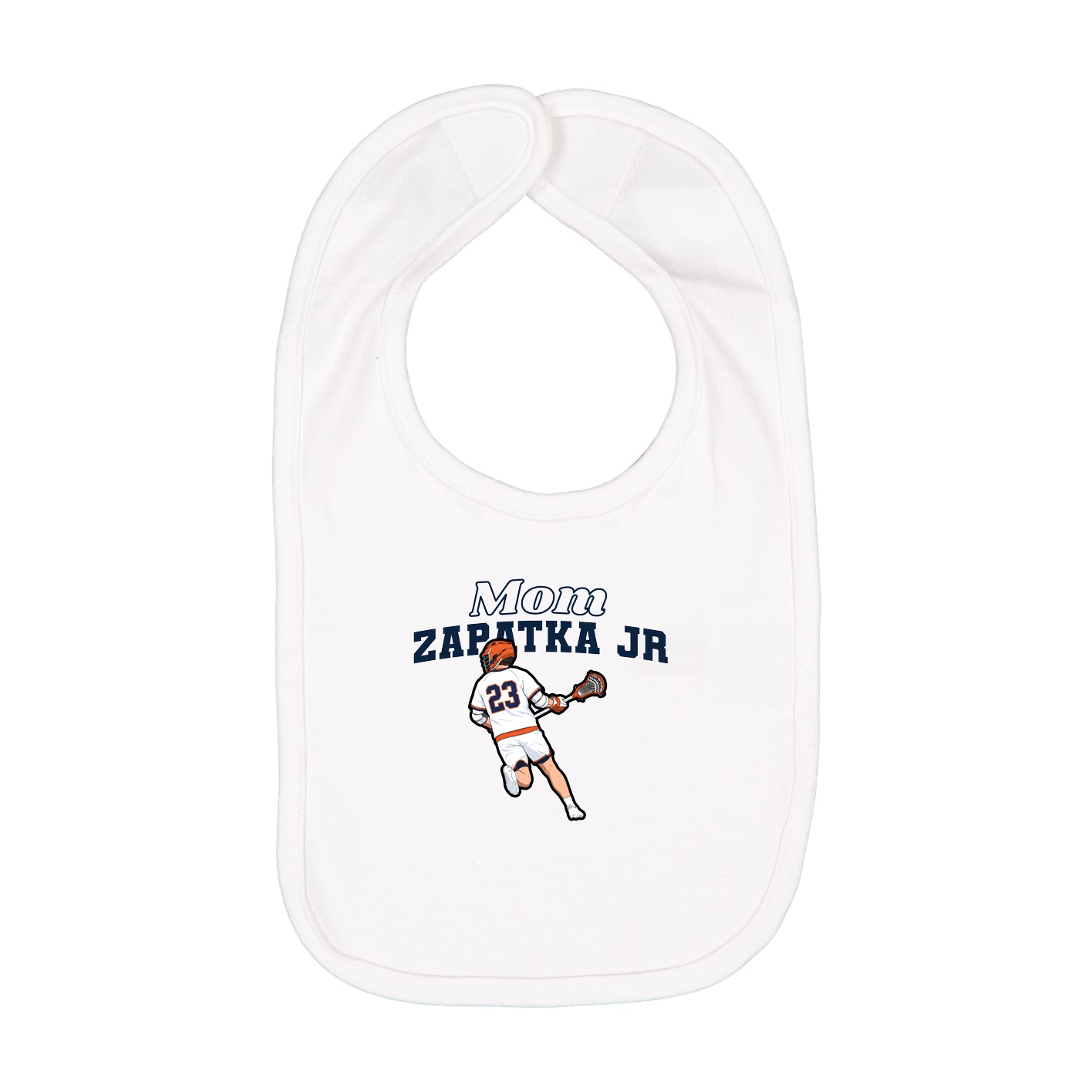 Infant Bib — Mothers Day Block in White