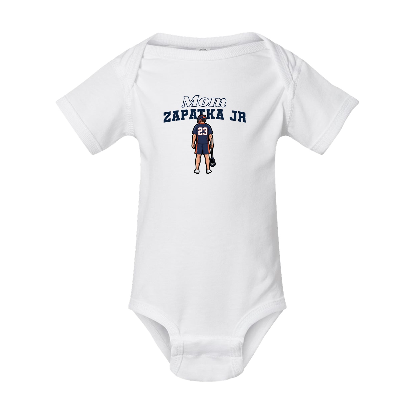 Baby Onesie — Mothers Day Block in White