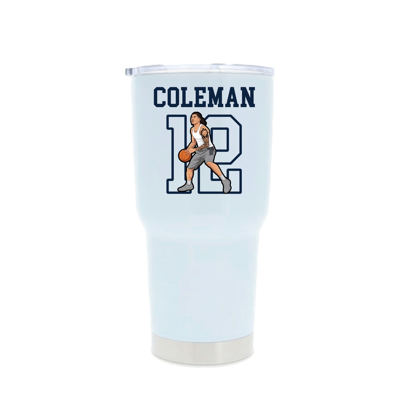 30oz Stainless Steel Tumbler — Shirsey in White