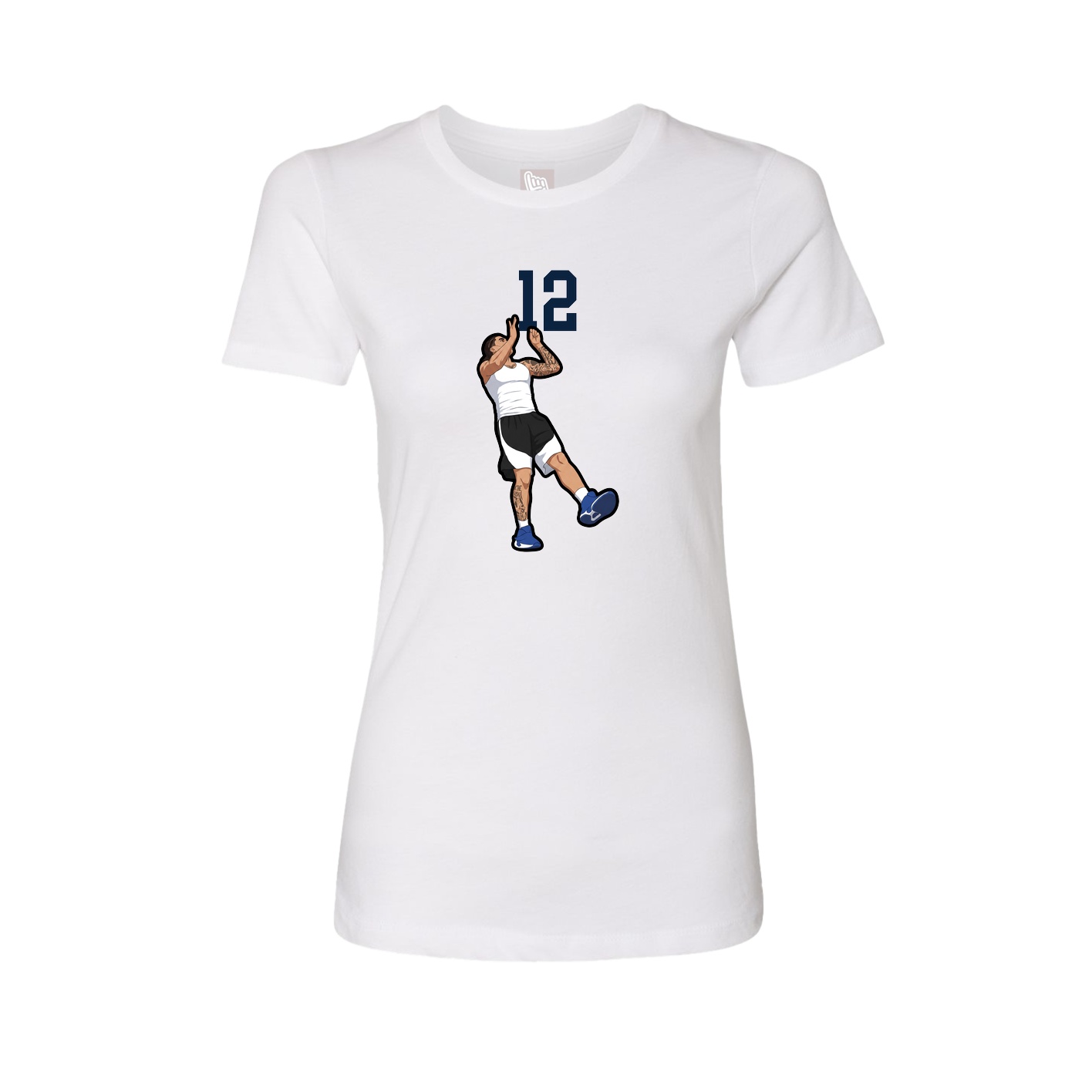 Womens Tee — Number Top in White