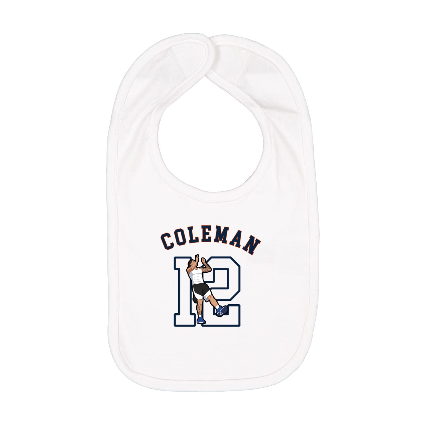 Infant Bib — Shirsey Arch in White