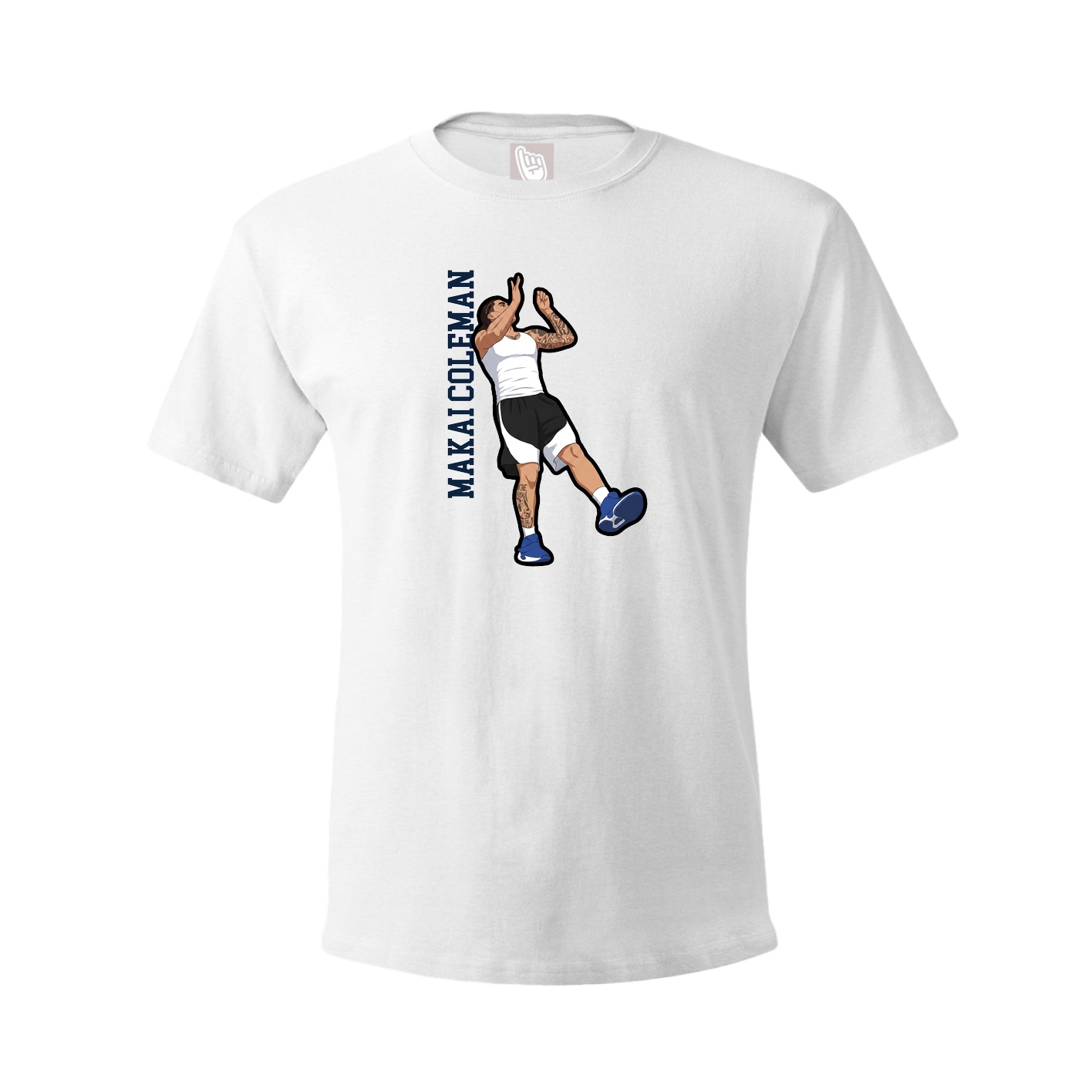 Youth Tee — Name Vertical in White