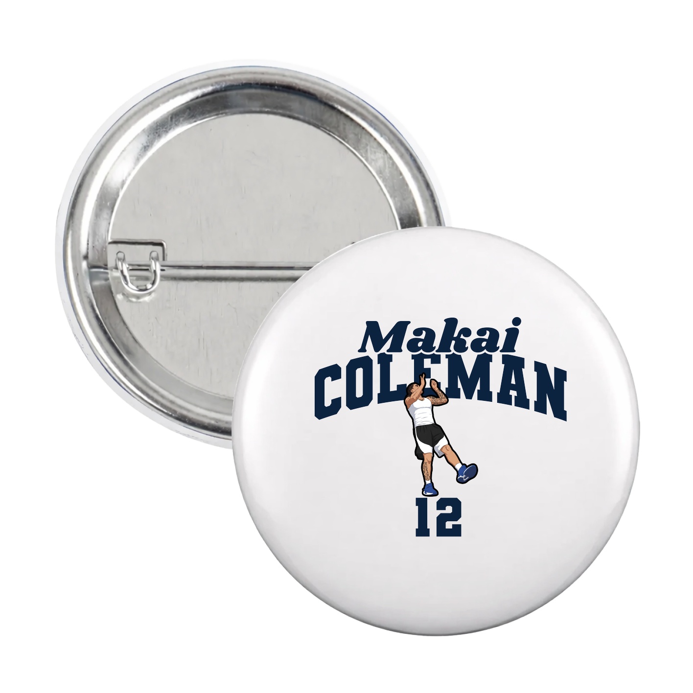 Game Day Button — Signature Arch in White