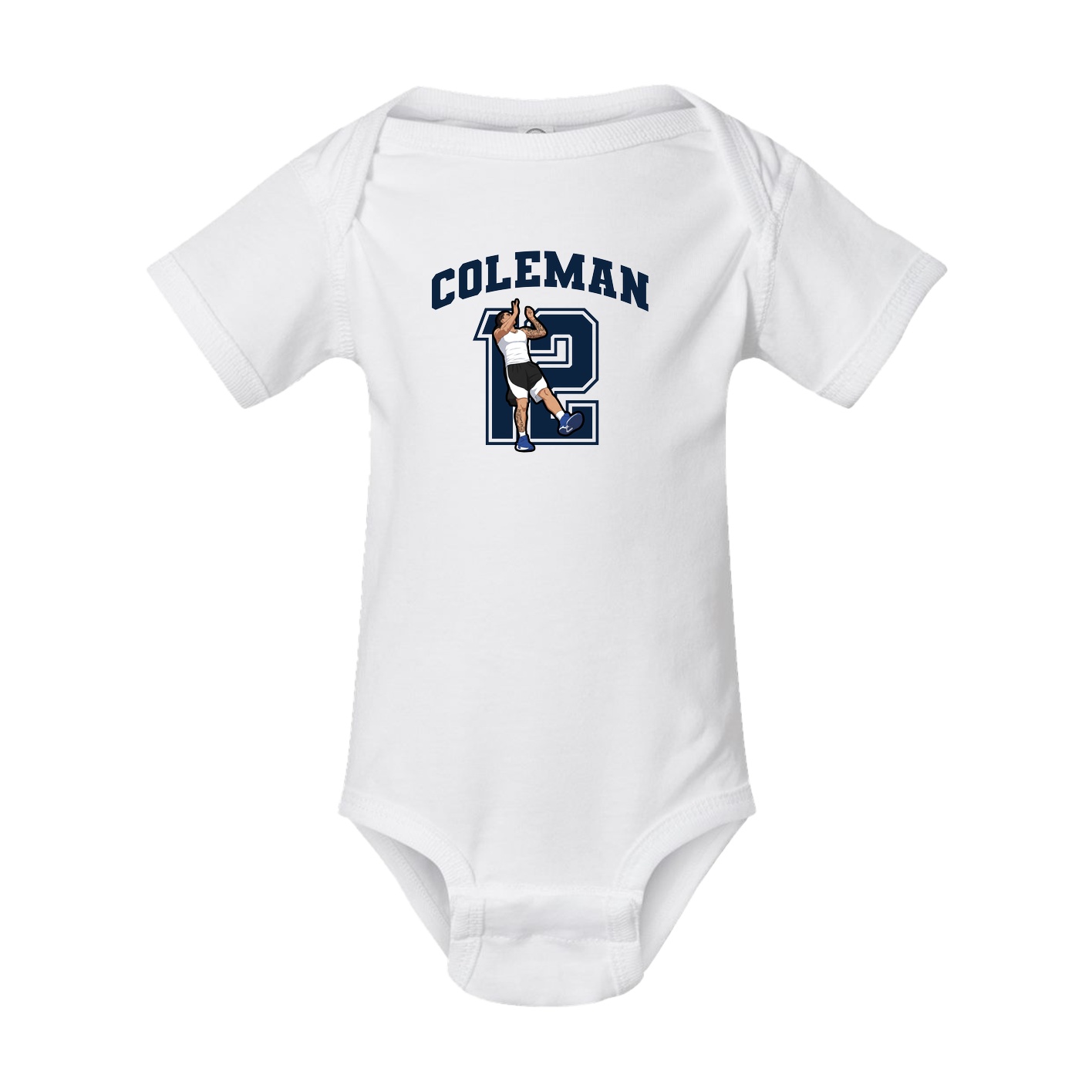 Baby Onesie — Number in White