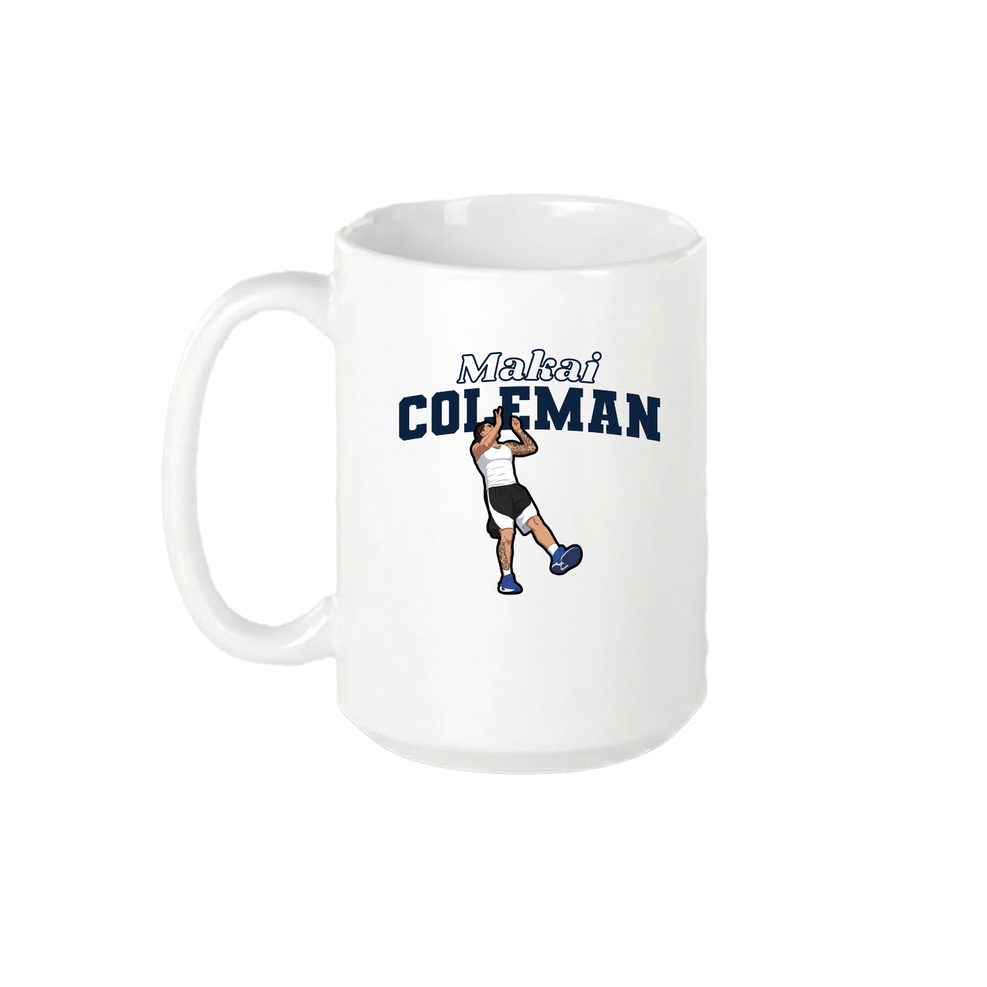 15oz Coffee Mug — Name Arch in White