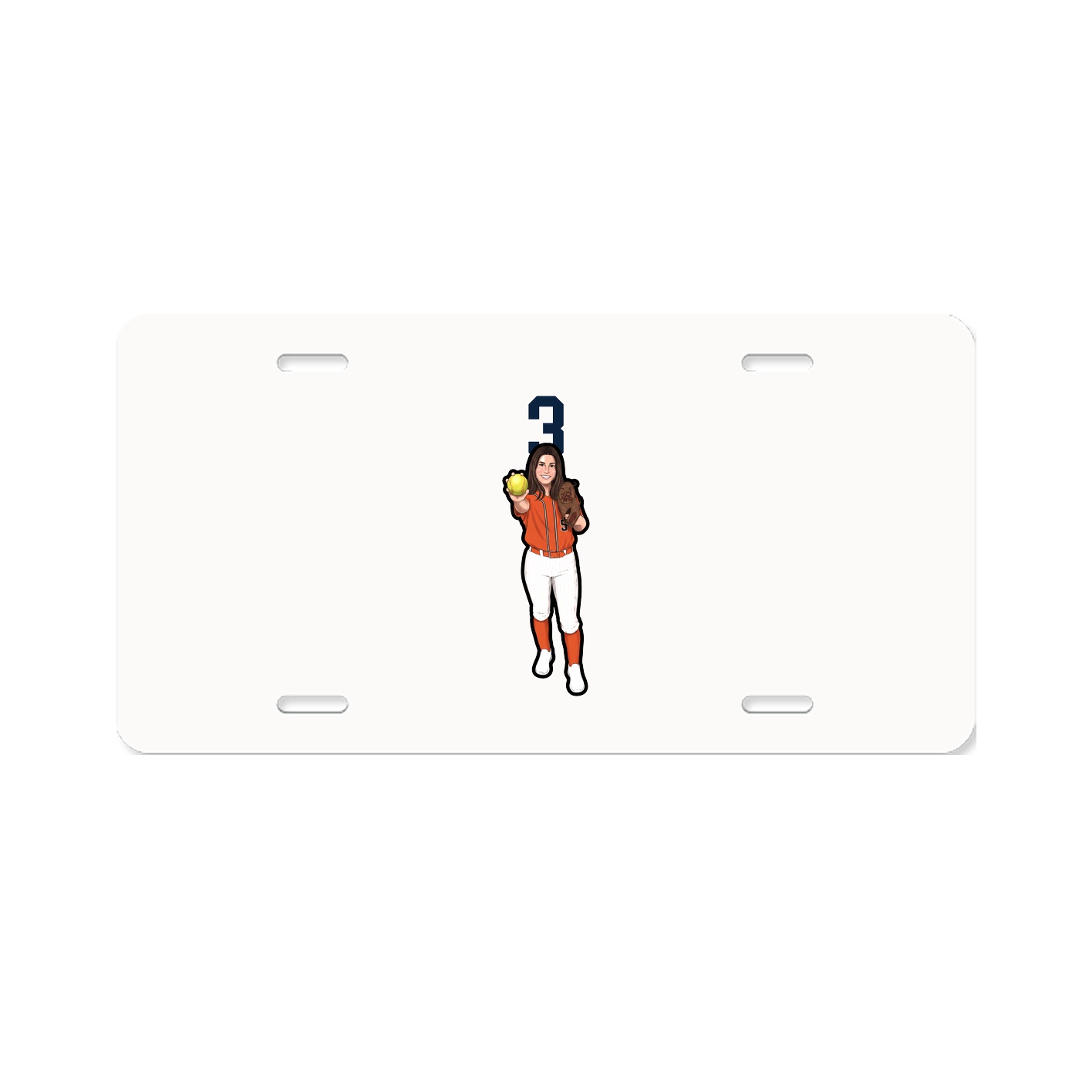 License Plate — Number Top in Classic
