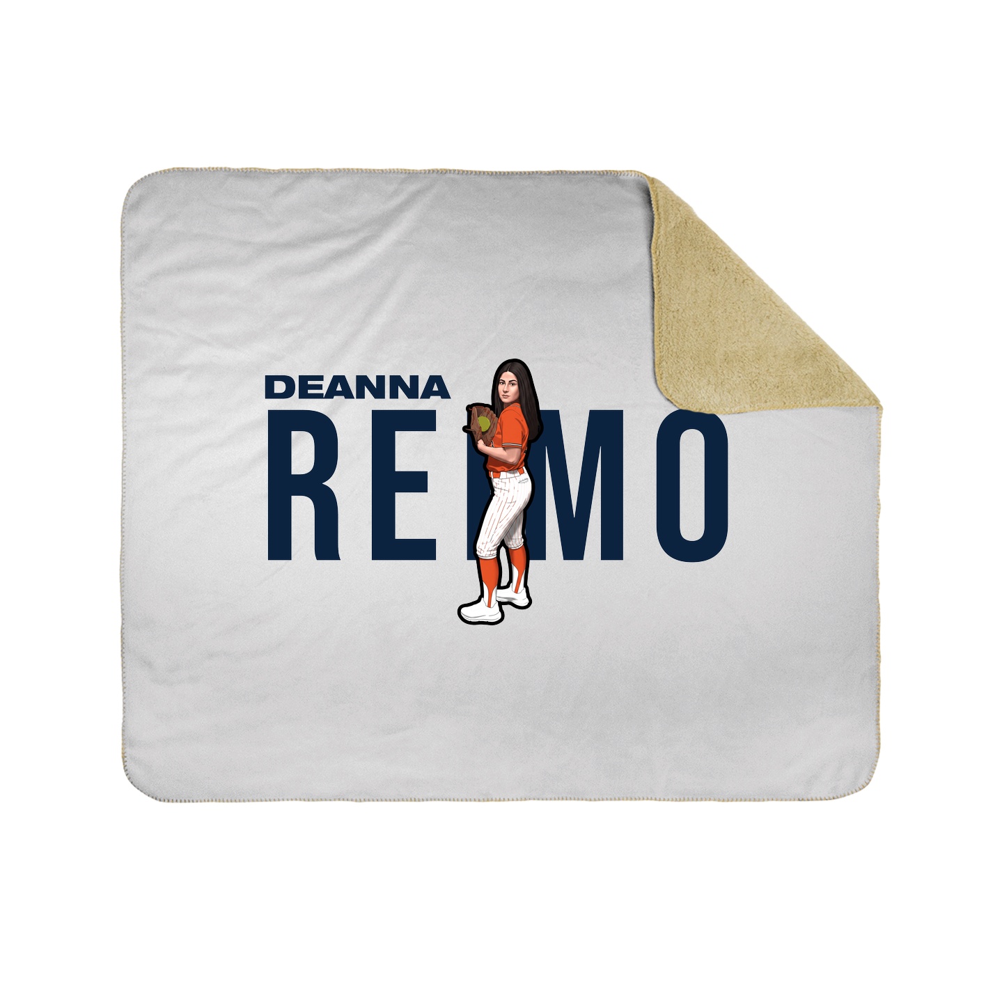 Throw Blanket — Player Name in White
