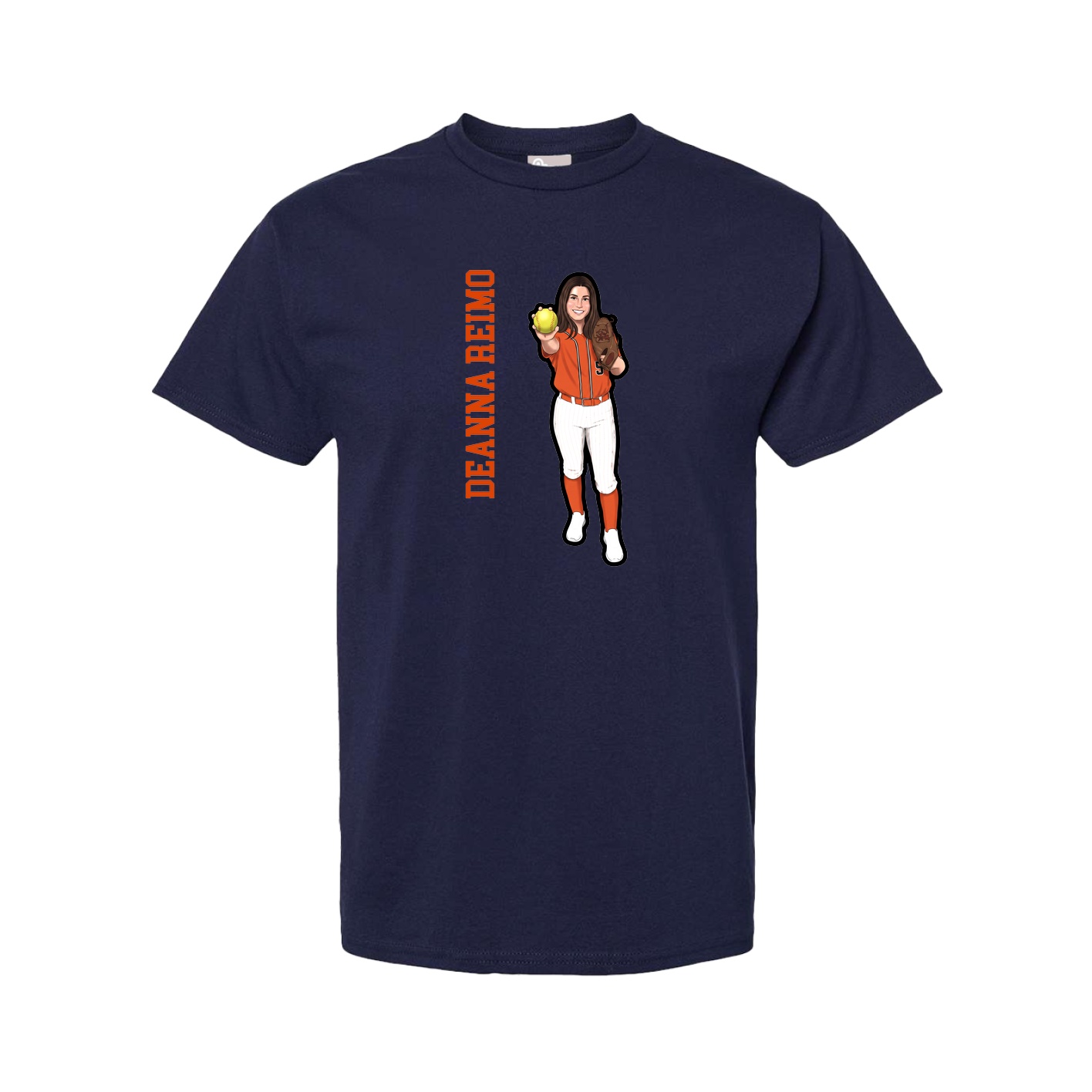 Tee — Name Vertical in Navy
