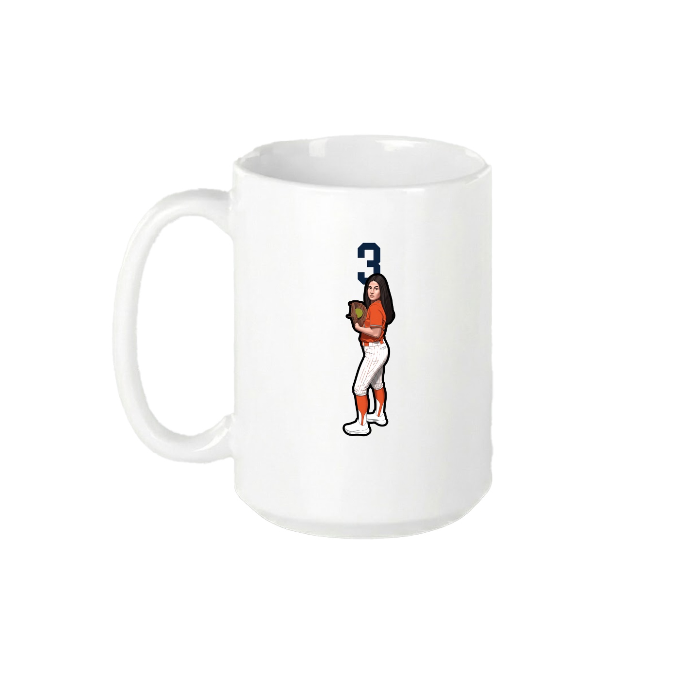 15oz Coffee Mug — Number Top in White