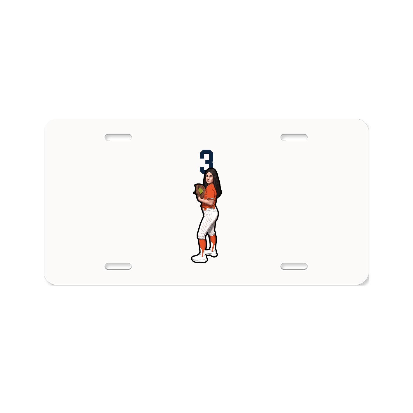 License Plate — Number Top in Classic
