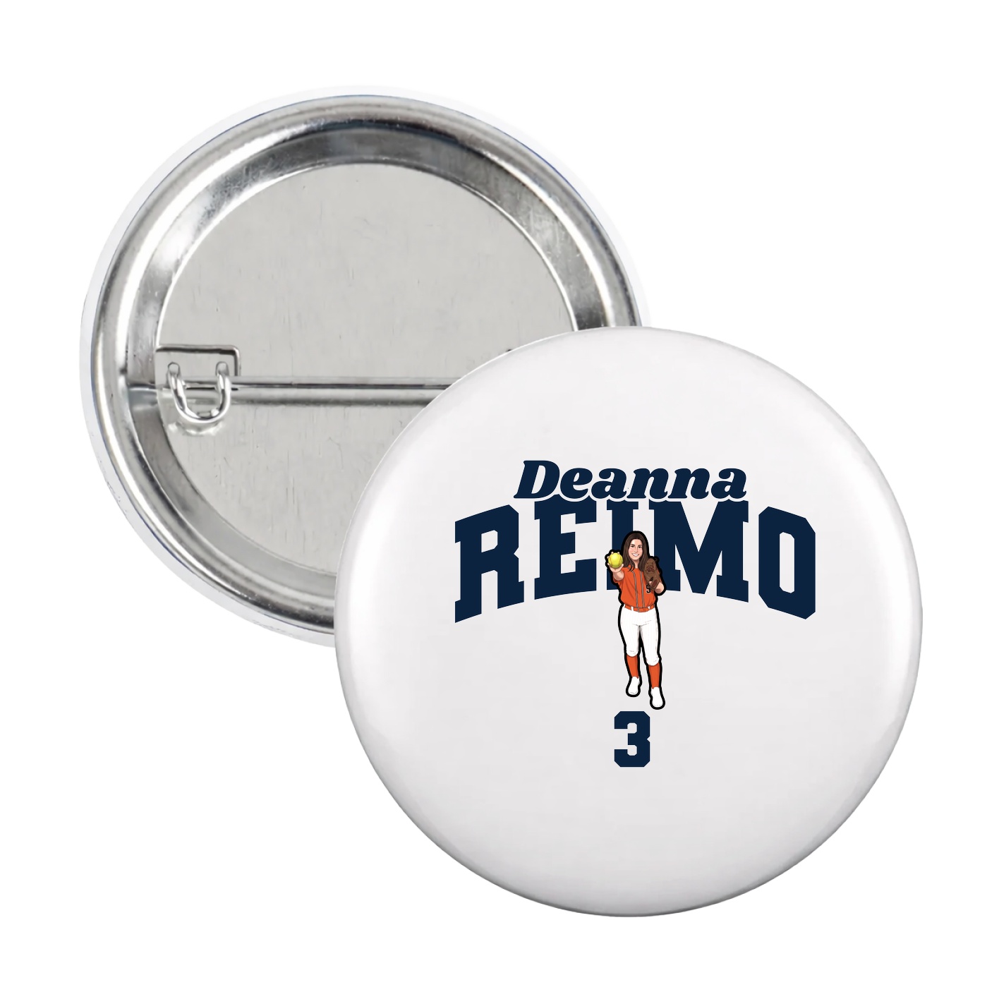 Game Day Button — Signature Arch in White