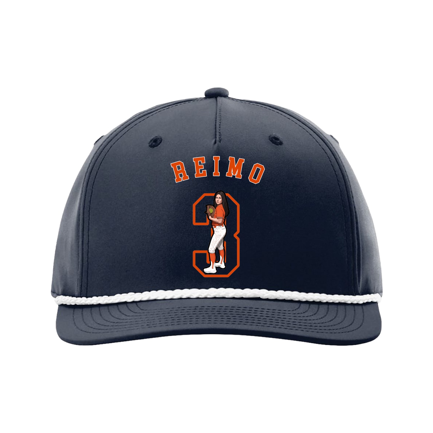 Five-Panel Classic Rope Cap — Shirsey Arch in Navy