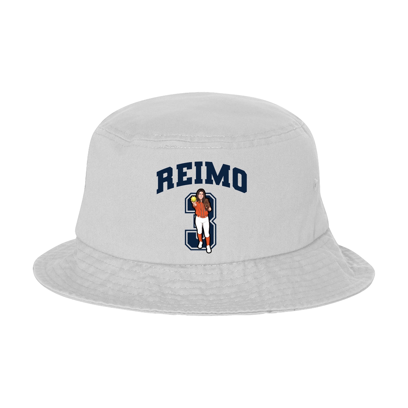 Bucket Cap — Number in White