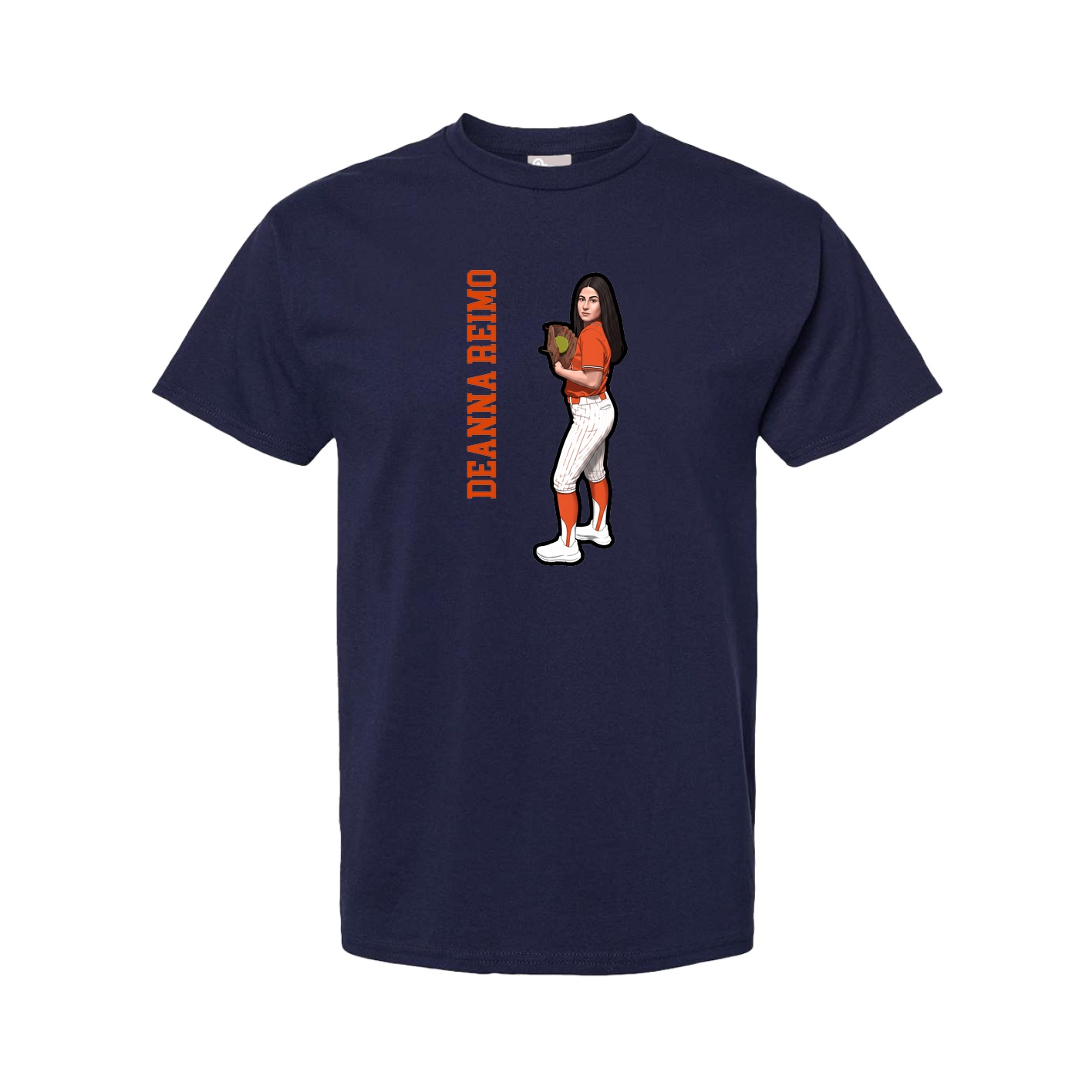 Youth Tee — Name Vertical in Navy