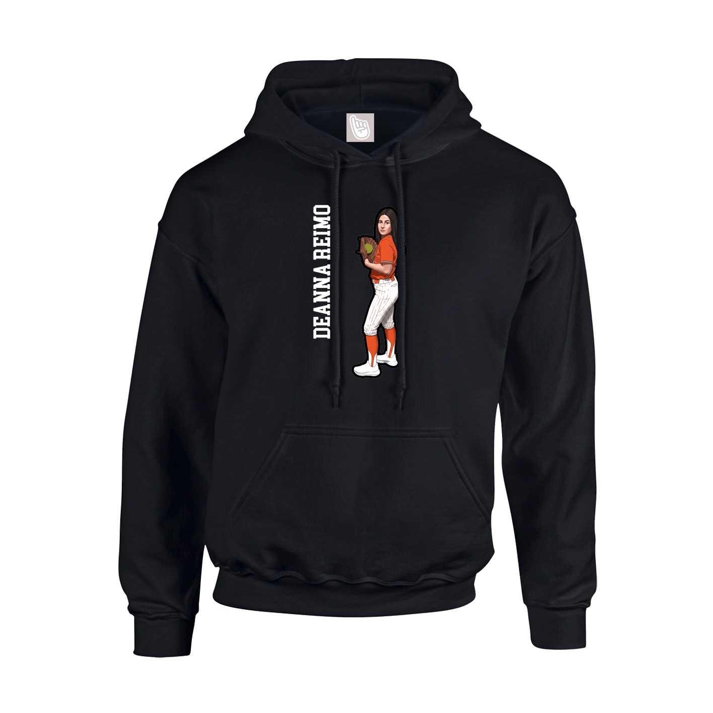 Hoodie — Name Vertical in Black