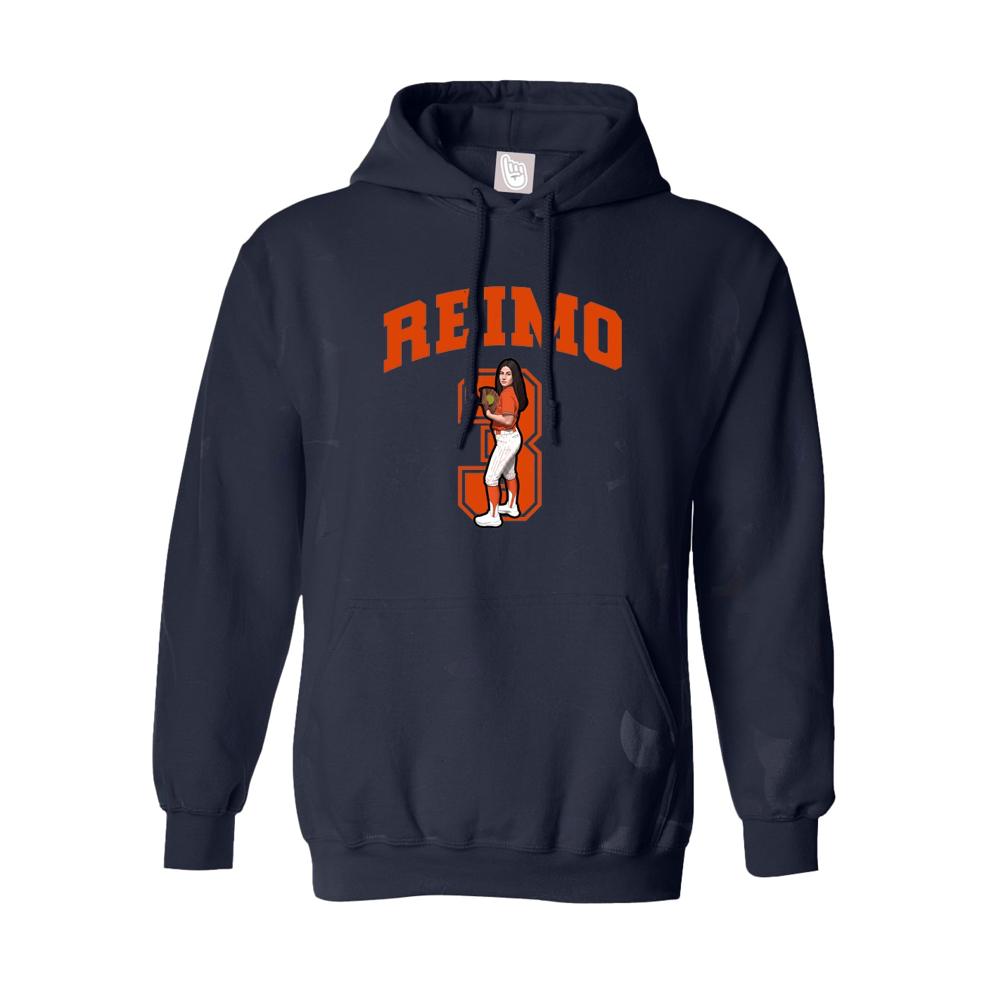 Hoodie — Number in Navy
