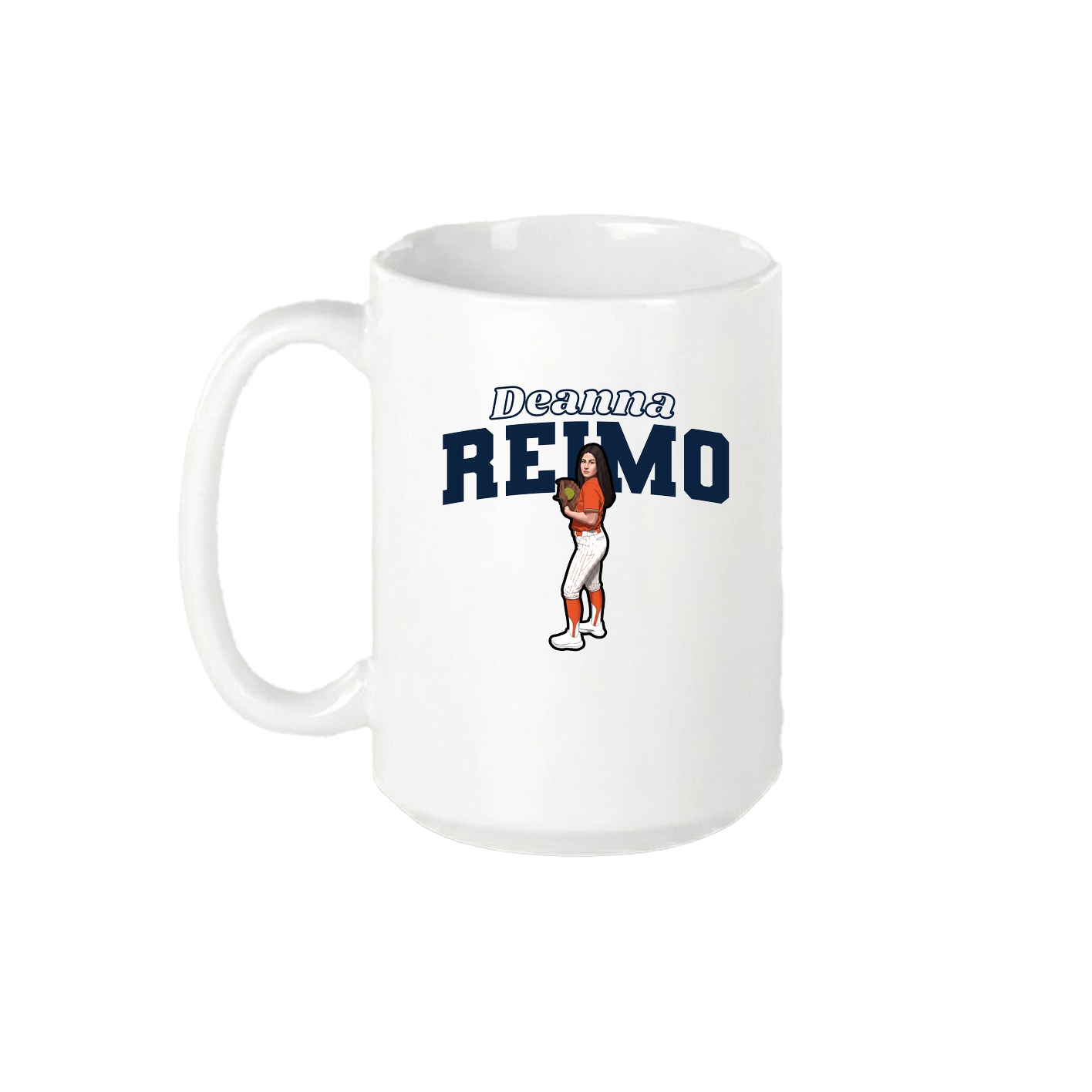 15oz Coffee Mug — Name Arch in White