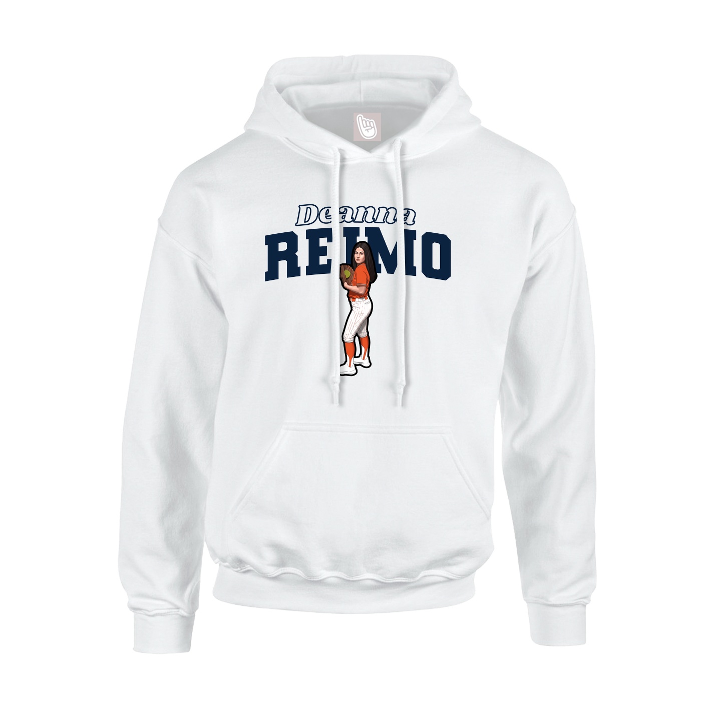 Hoodie — Name Arch in White