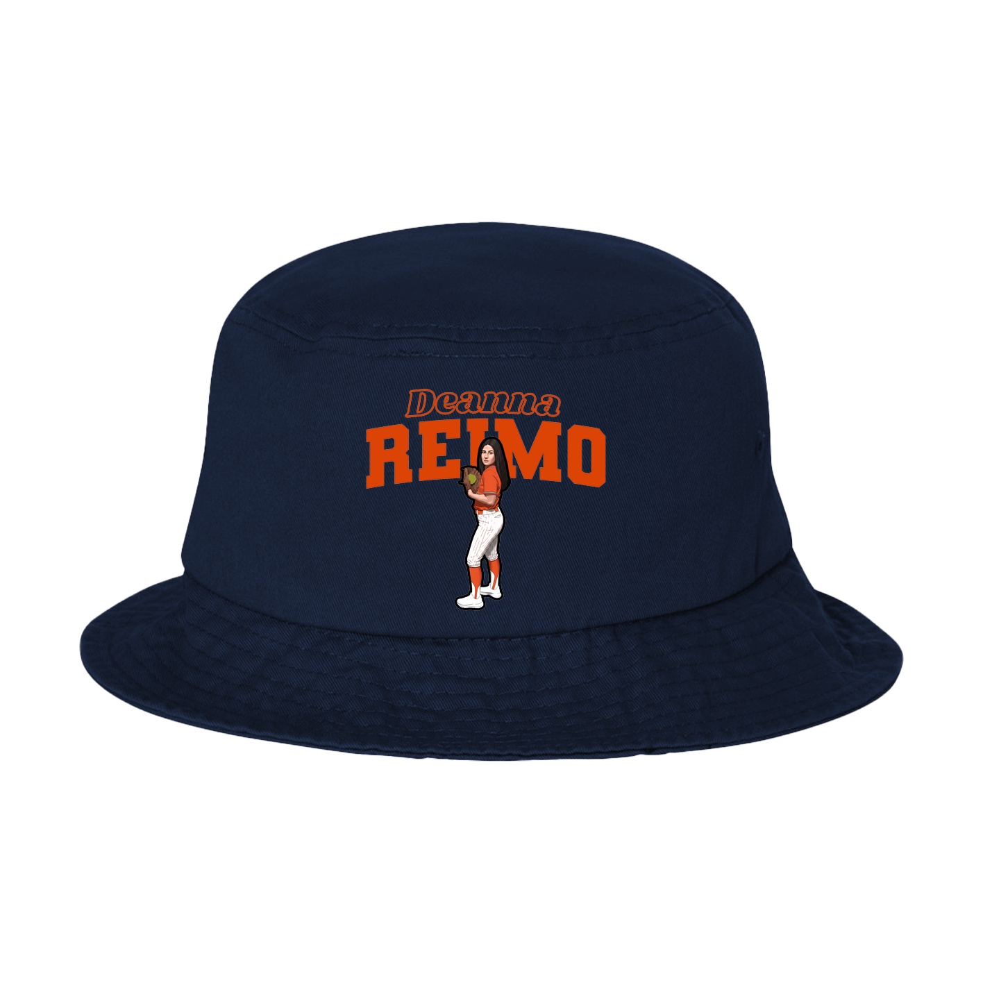 Bucket Cap — Name Arch in Navy
