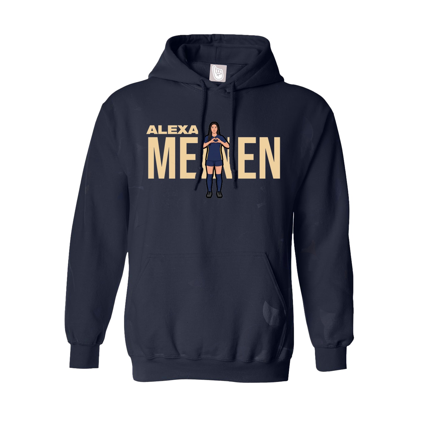 Hoodie — Player Name in Navy