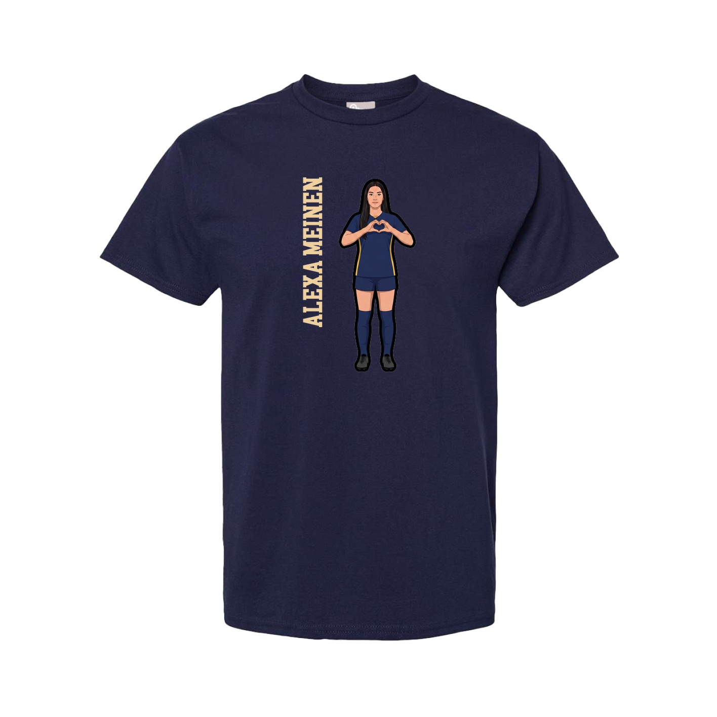 Tee — Name Vertical in Navy