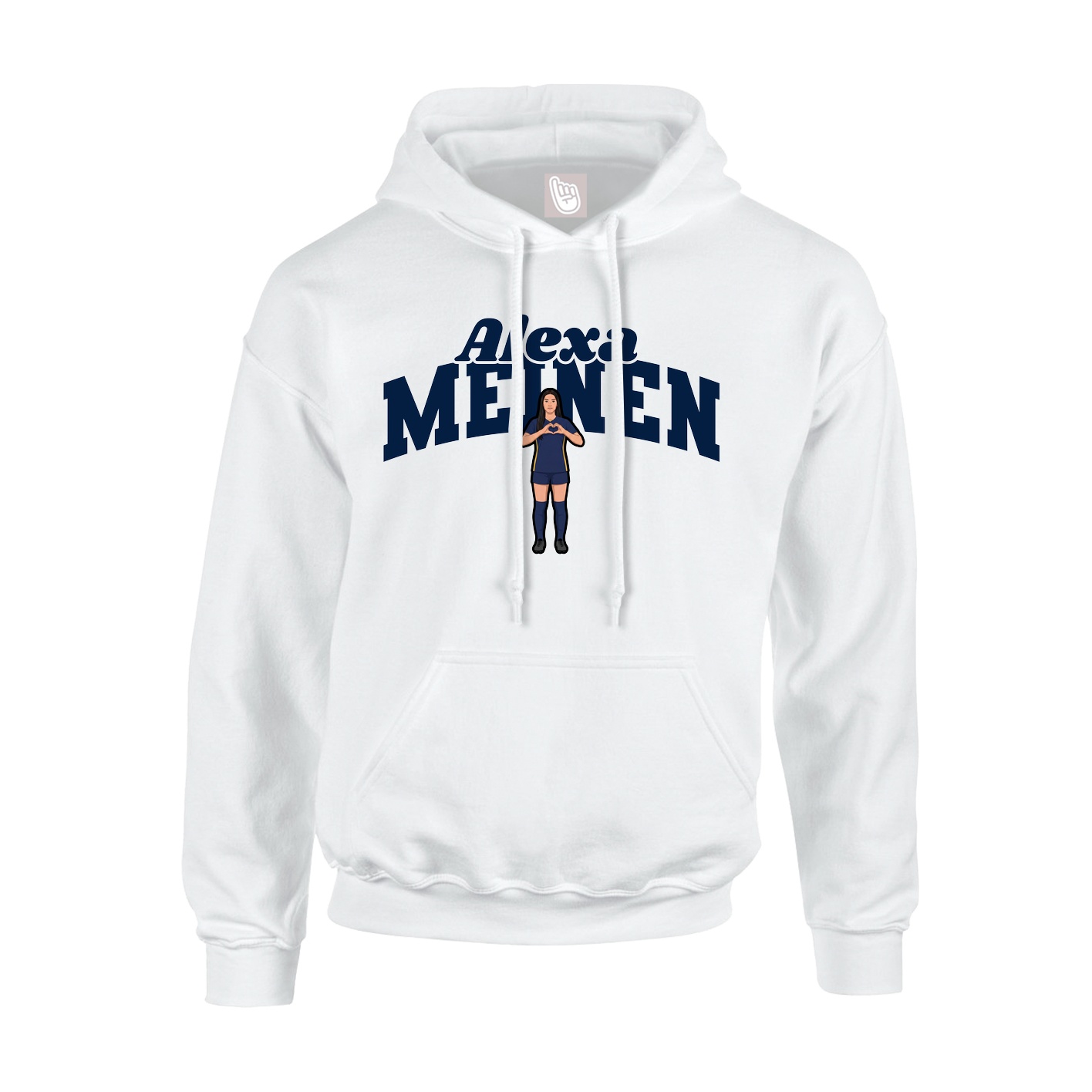 Youth Hoodie — Signature Arch in White