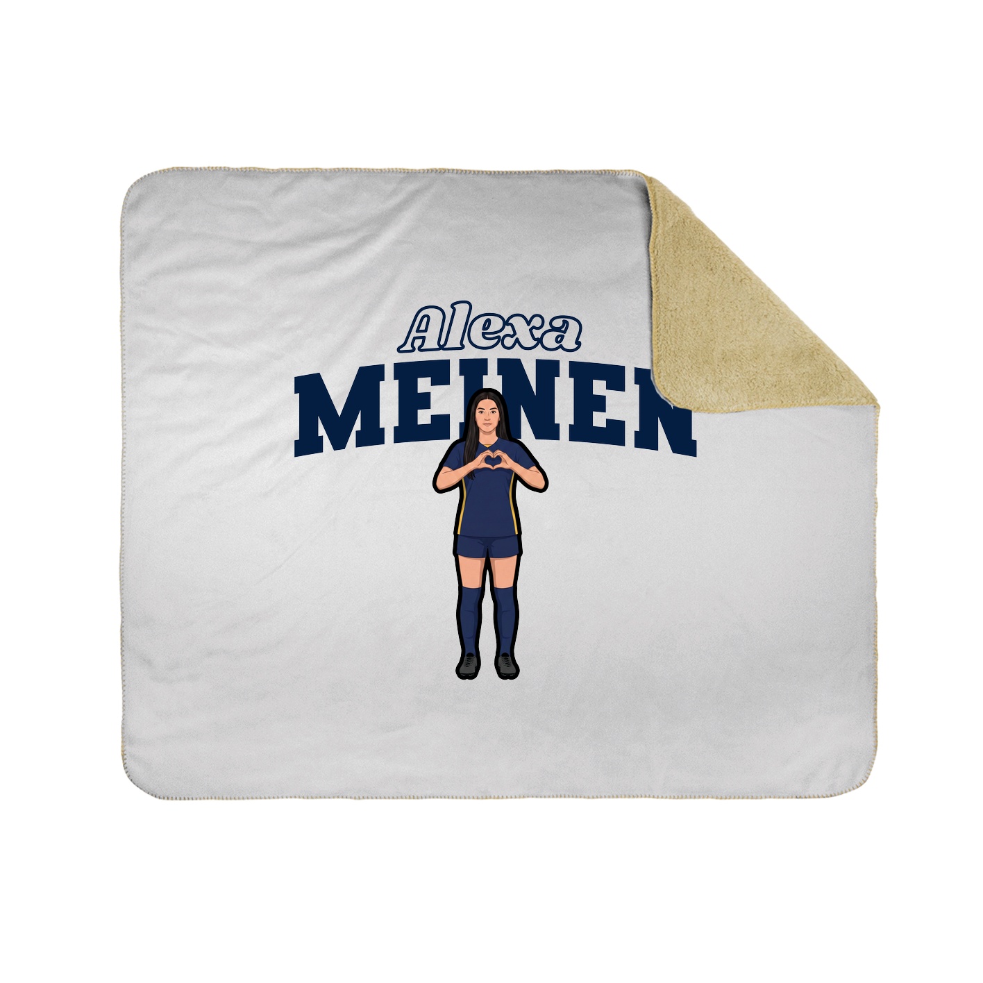 Throw Blanket — Name Arch in White