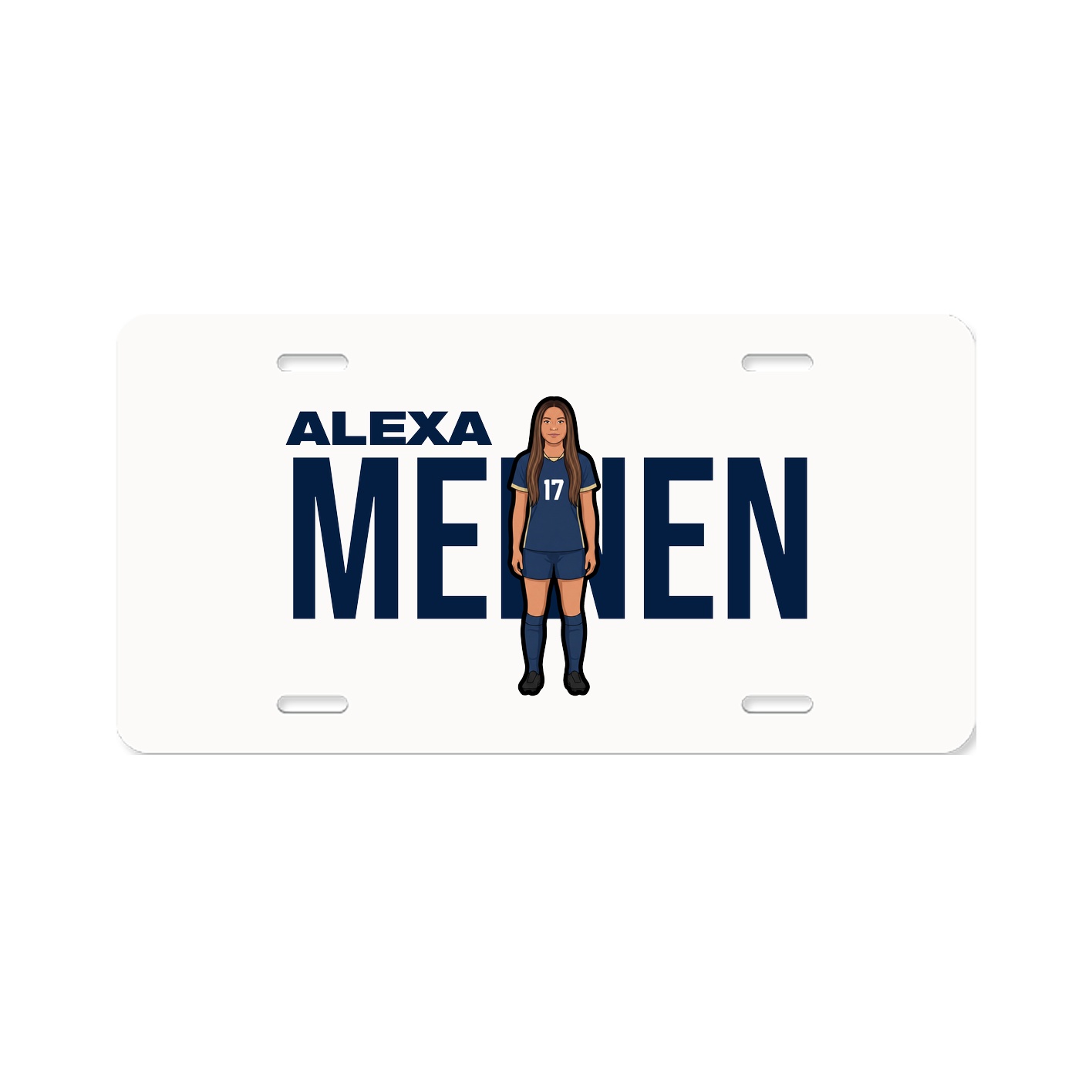 License Plate — Player Name in Classic