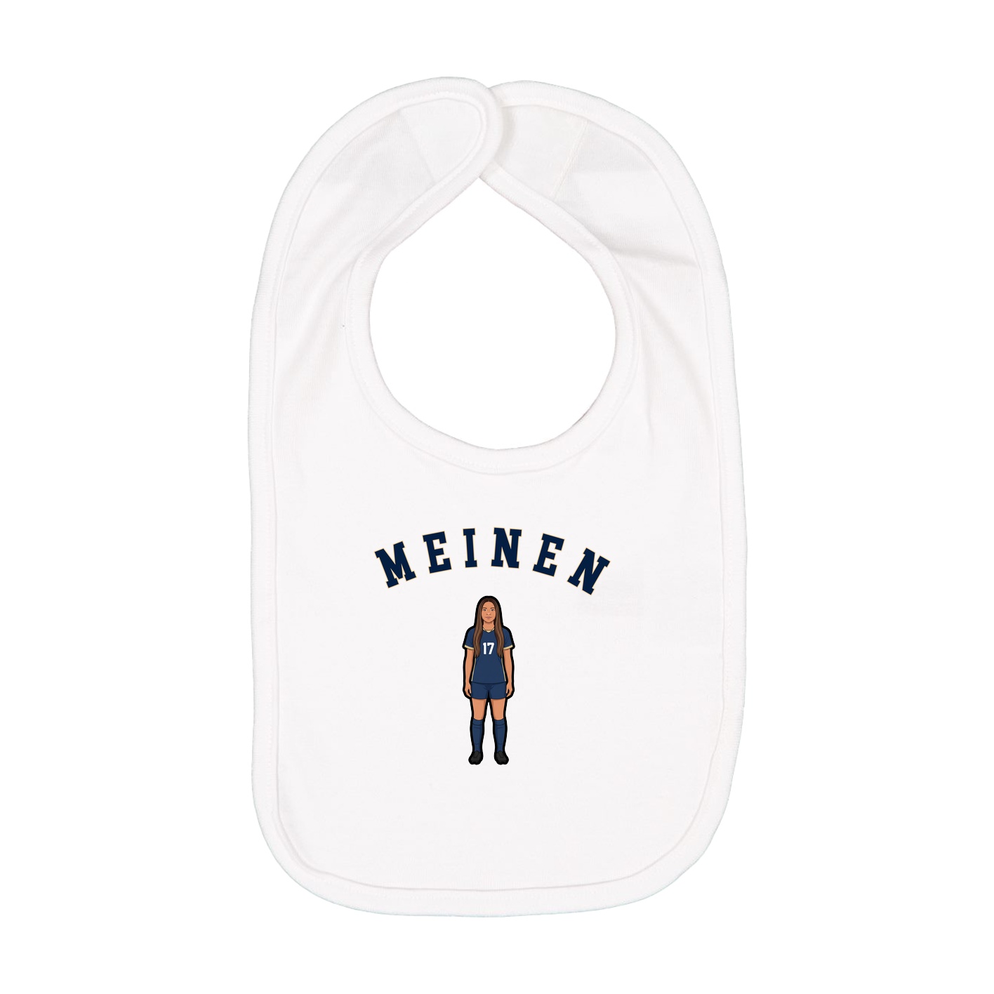 Infant Bib — Shirsey Arch in White