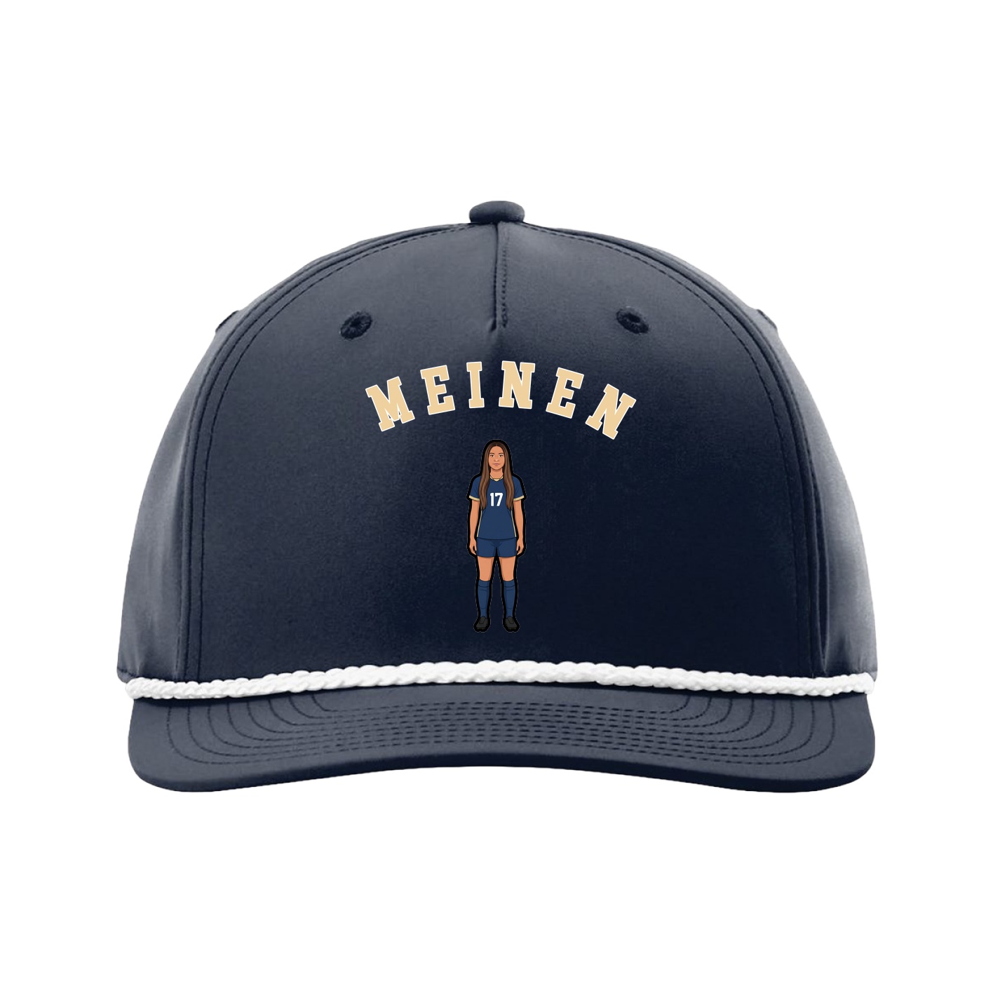 Five-Panel Classic Rope Cap — Shirsey Arch in Navy