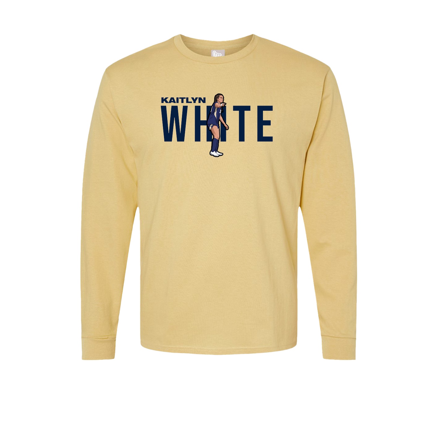 Long Sleeve Tee — Player Name in Vegas Gold