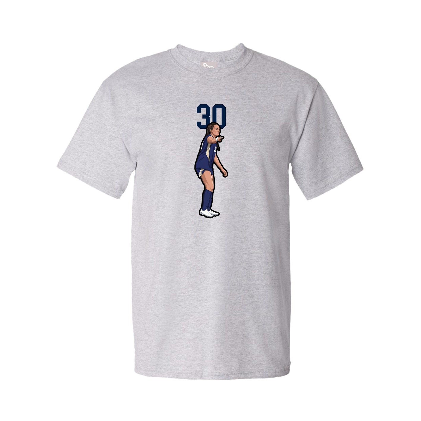 Youth Tee — Number Top in Grey
