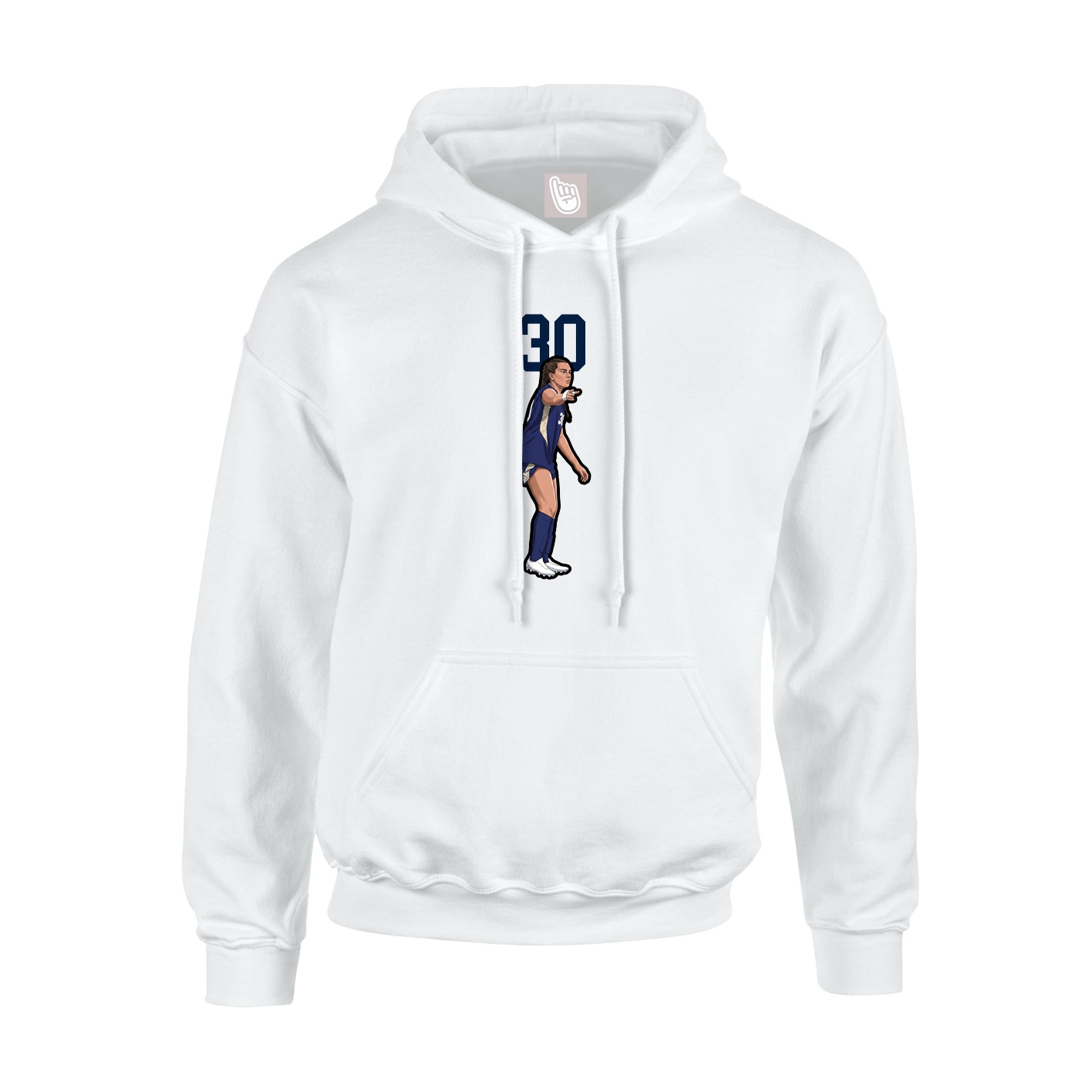 Hoodie — Number Top in White
