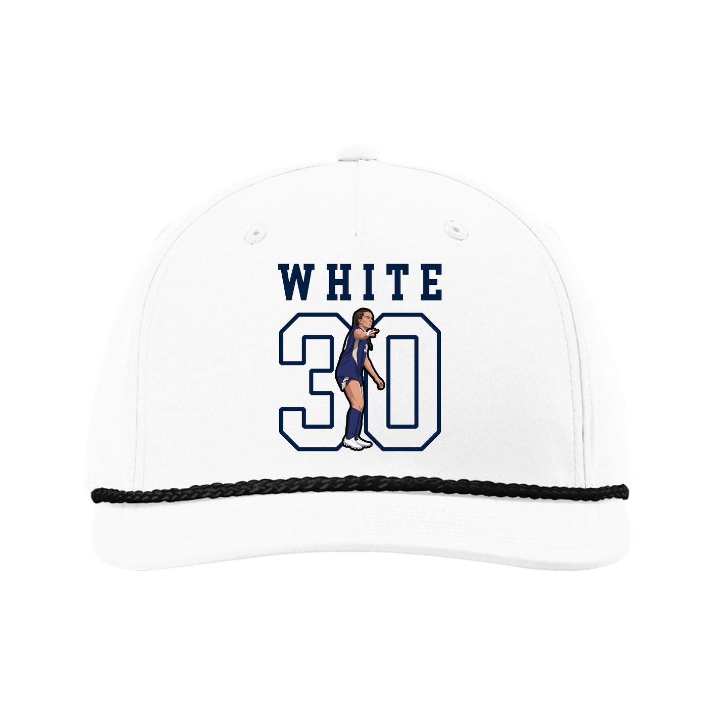 Five-Panel Classic Rope Cap — Shirsey in White