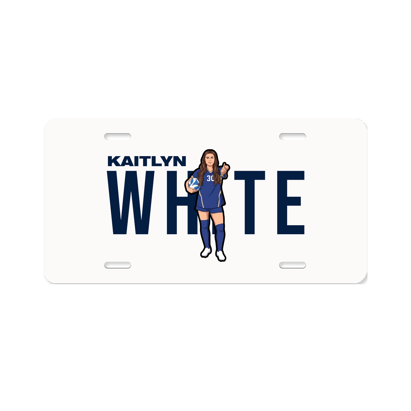 License Plate — Player Name in Classic