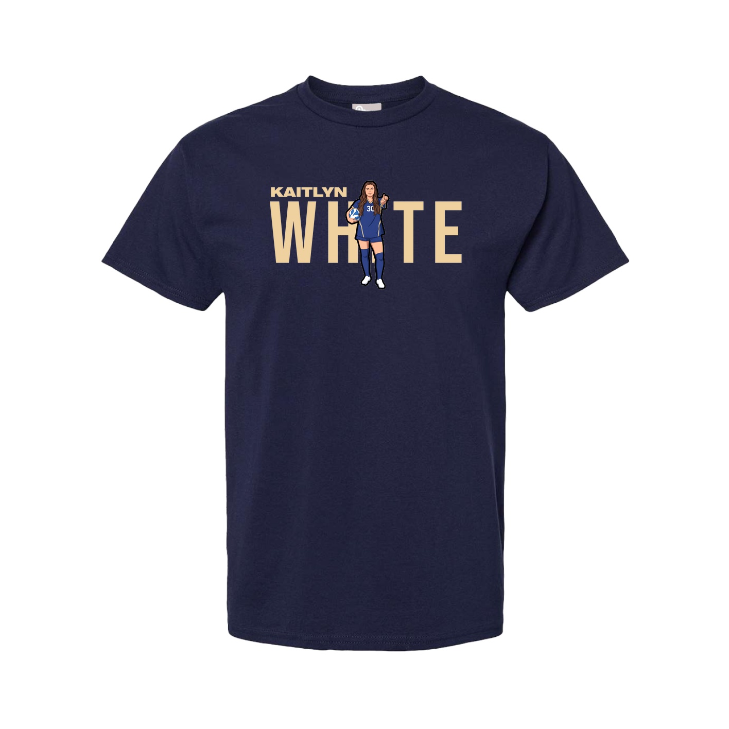 Tee — Player Name in Navy
