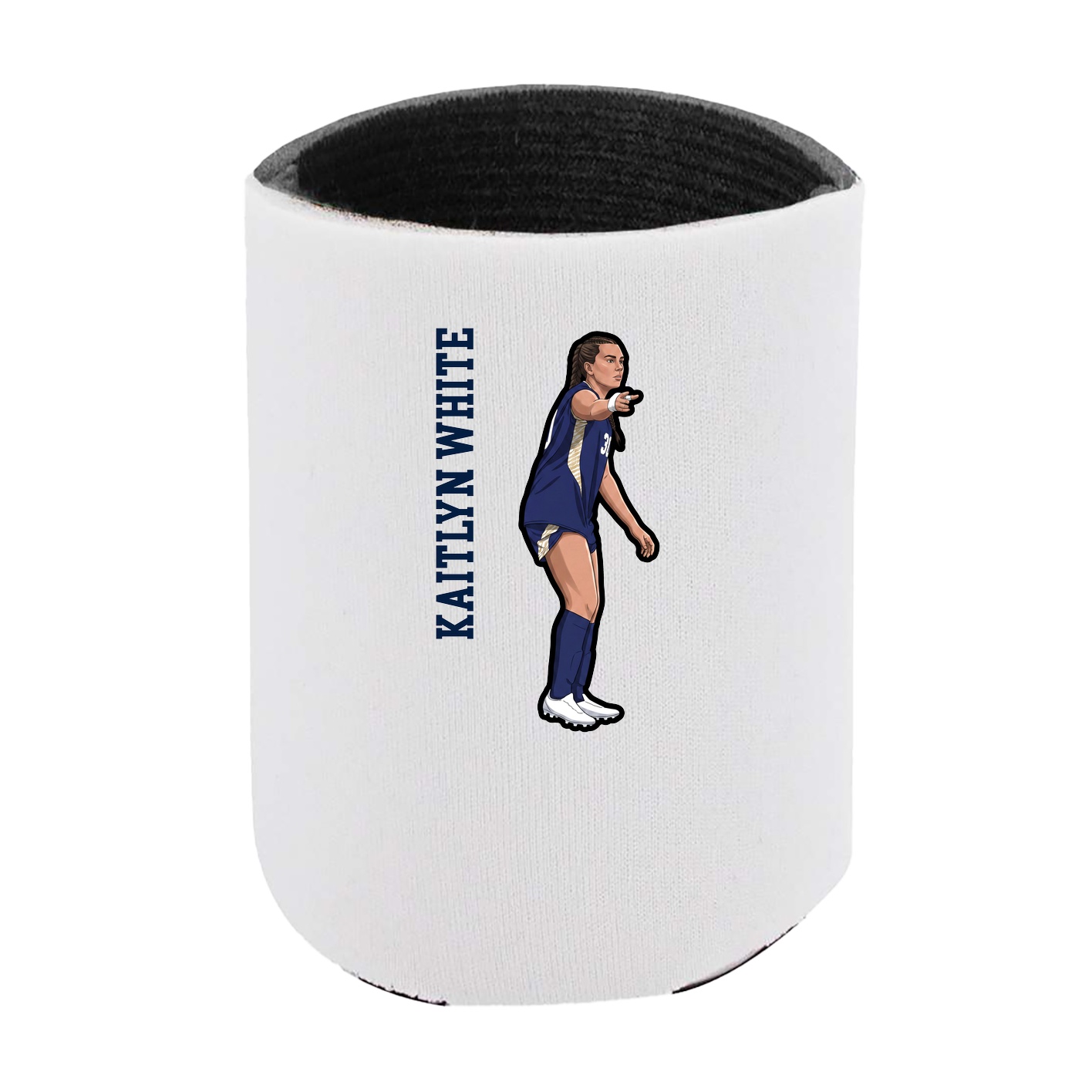 Can Holder — Name Vertical in White