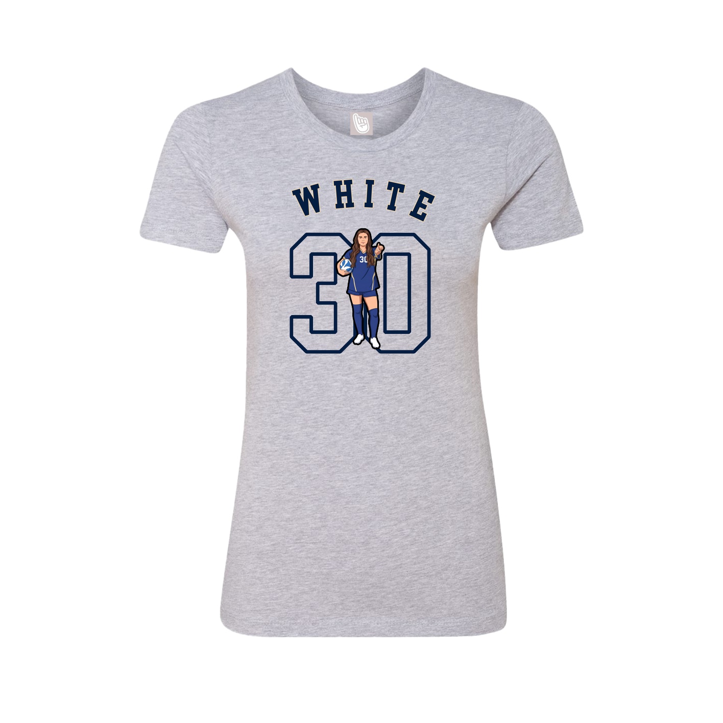 Fitted Women's Tee — Shirsey Arch in Grey