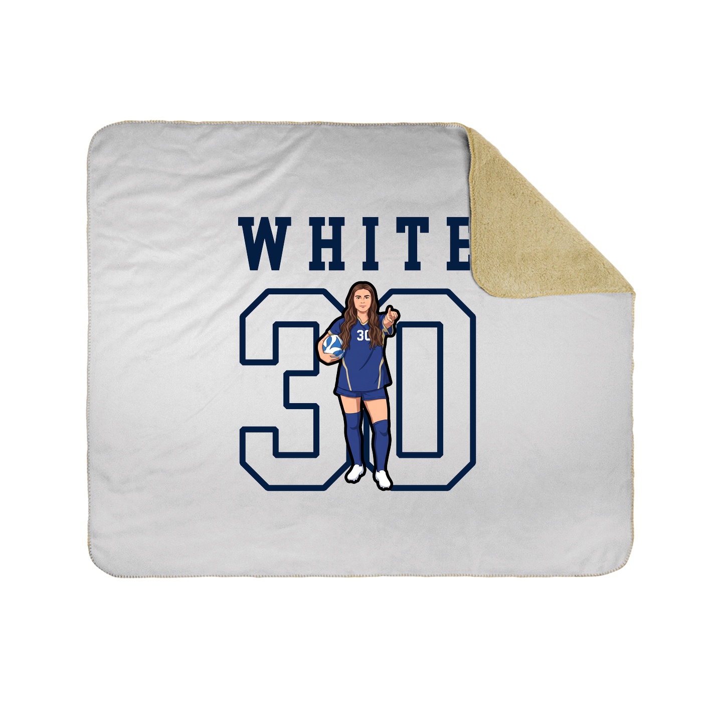 Throw Blanket — Shirsey in White