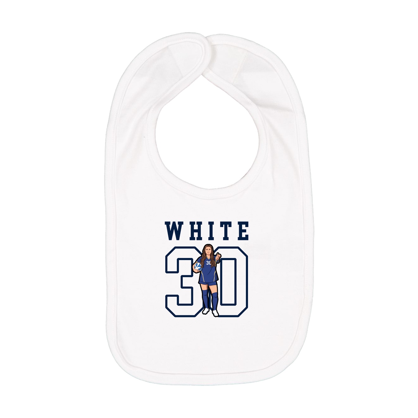 Infant Bib — Shirsey in White