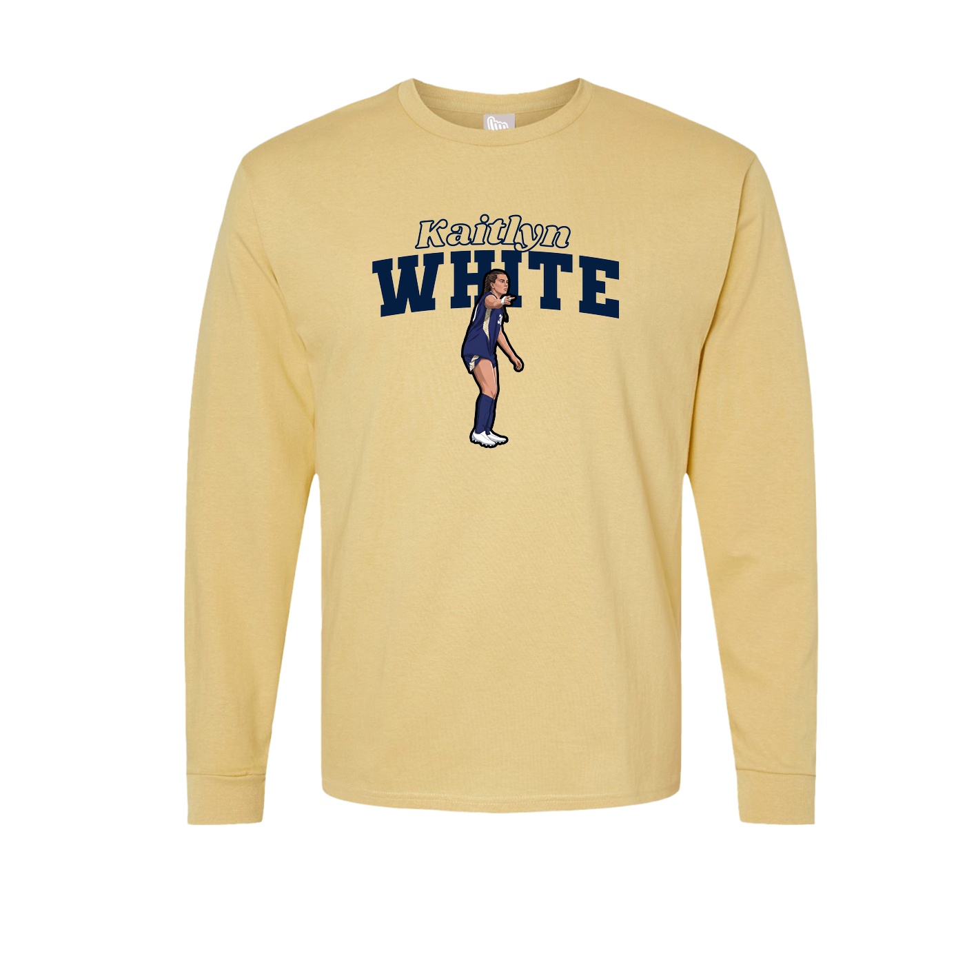 Long Sleeve Tee — Name Arch in Vegas Gold